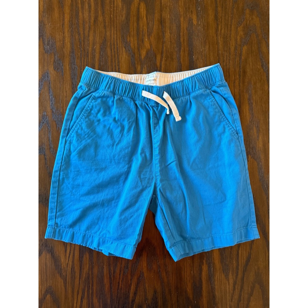 Crewcuts Chino Shorts Kids Size 14 Blue Excellent Elastic Waist Drawstring